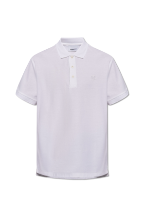 Beige Polo with embroidered logo Burberry - polo-shirts